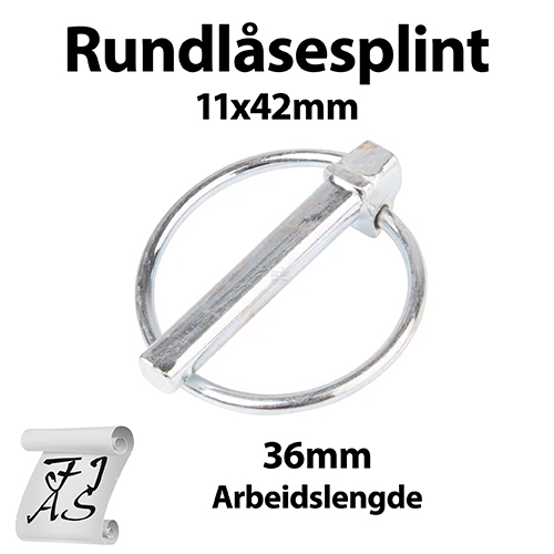 Rundlåsesplint 11x42mm orepinne