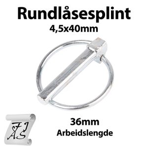 Rundlåsesplint 4x40mm orepinne