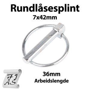 Rundlåsesplint 7x42mm orepinne