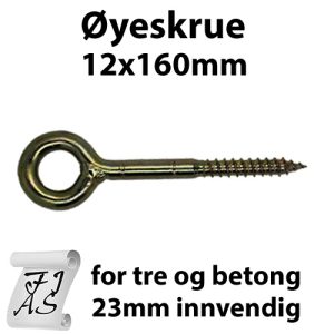 Øyeskrue 12×160 EZ tregjenger